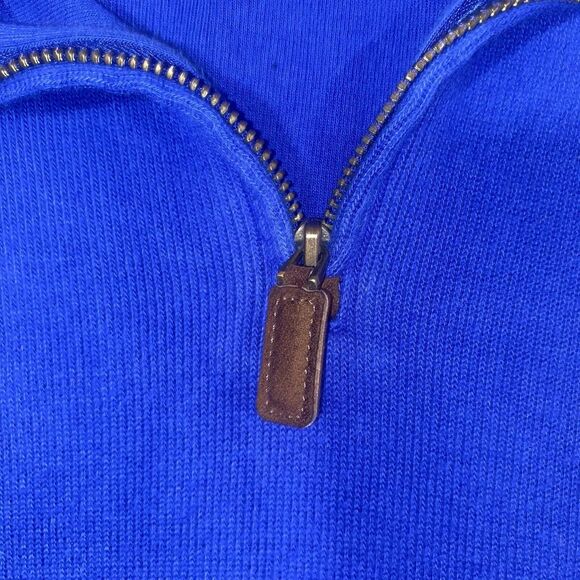 Polo Ralph Lauren Sweater Men's XXL 1/4 Zip Long Sleeve Royal Blue Soft - Picture 3 of 9